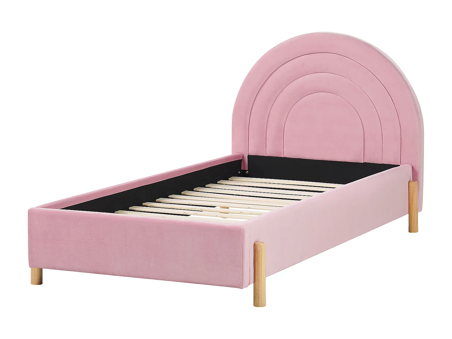 Lit d\'enfant Velours ANET 90 x 200 cm Rose