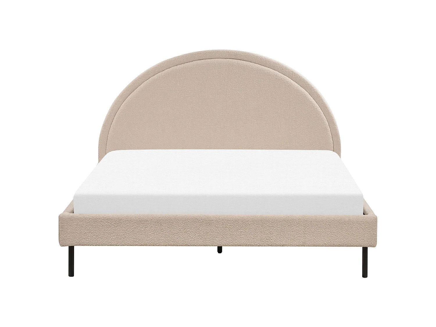 Lit avec sommier Bouclé MARGUT 160 x 200 cm Beige