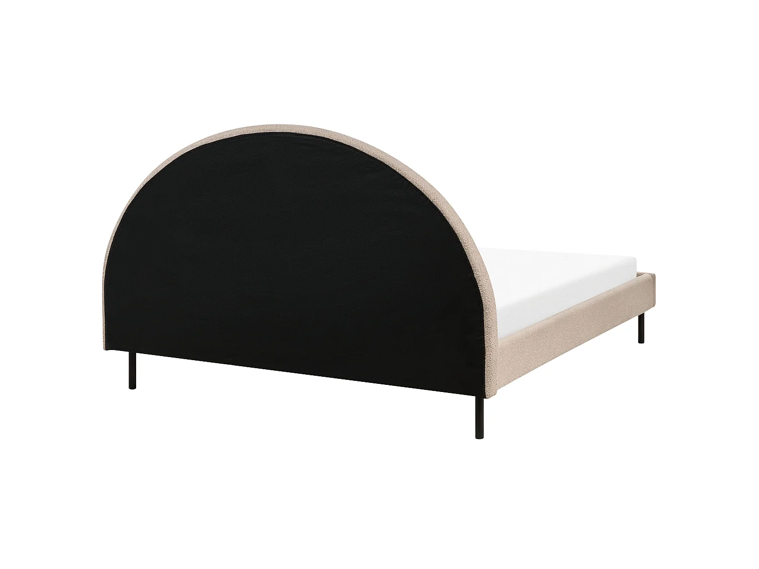 Lit avec sommier Bouclé MARGUT 160 x 200 cm Beige