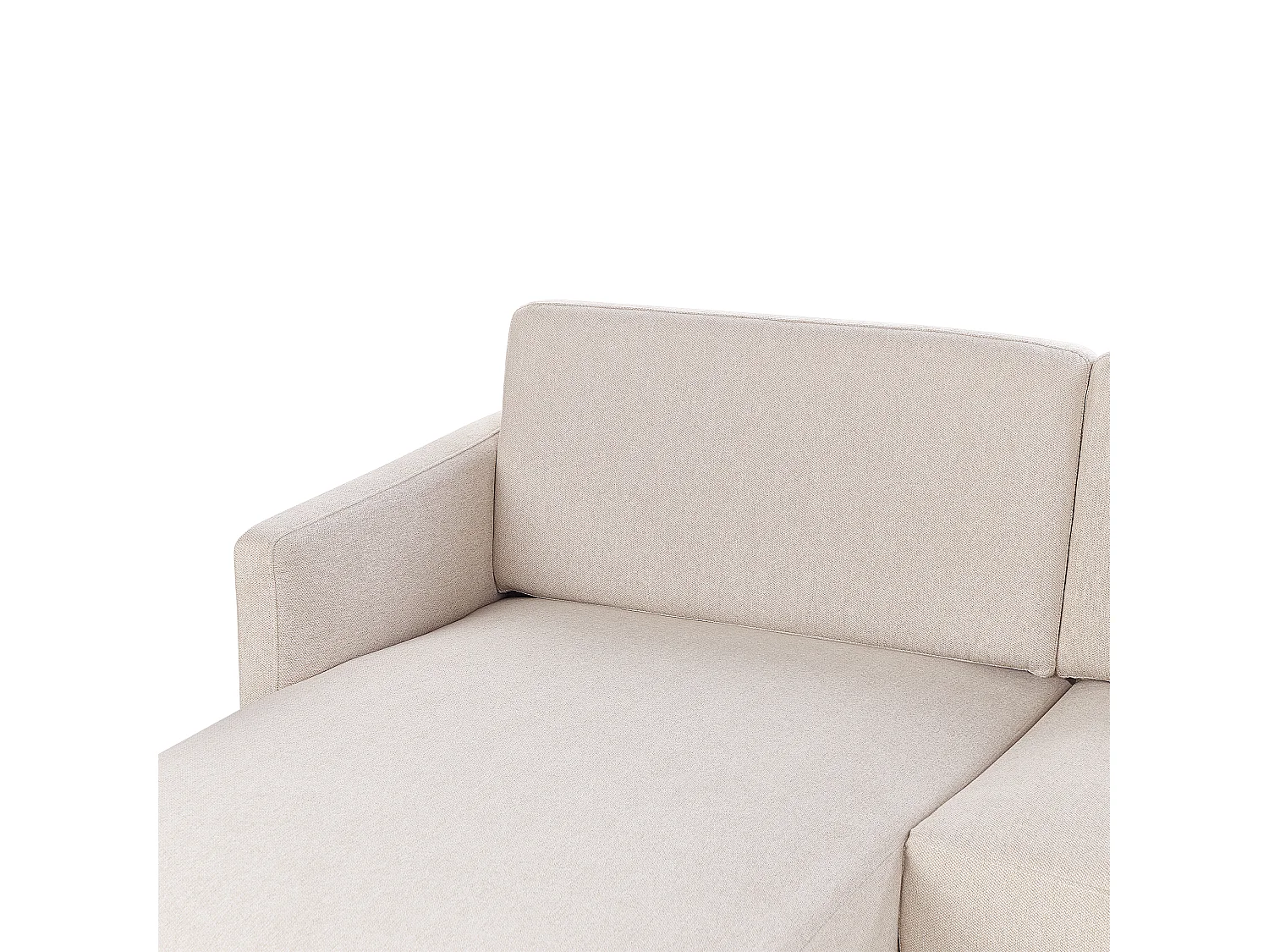 Canapé d'Angle Moderne Côté Droit Canapé 2 Places avec Pieds en Métal en Tissu Beige Dossier Rembourré Breda