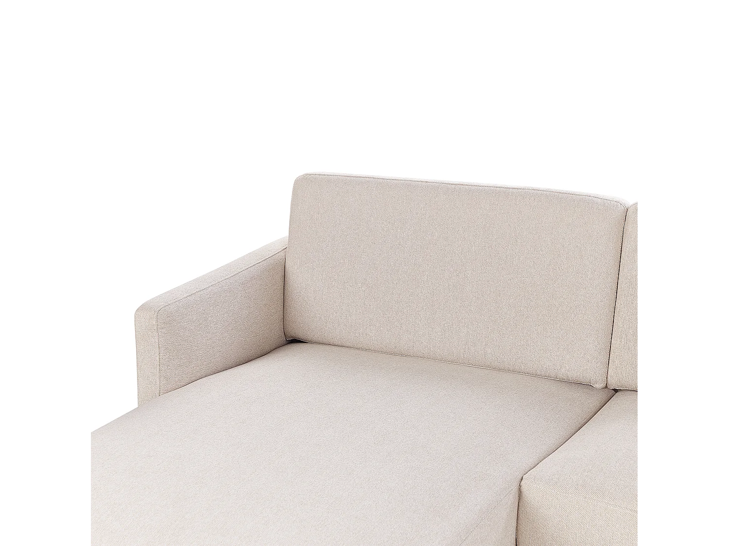 Canapé d\'Angle Moderne Côté Droit Canapé 2 Places avec Pieds en Métal en Tissu Beige Dossier Rembourré Breda