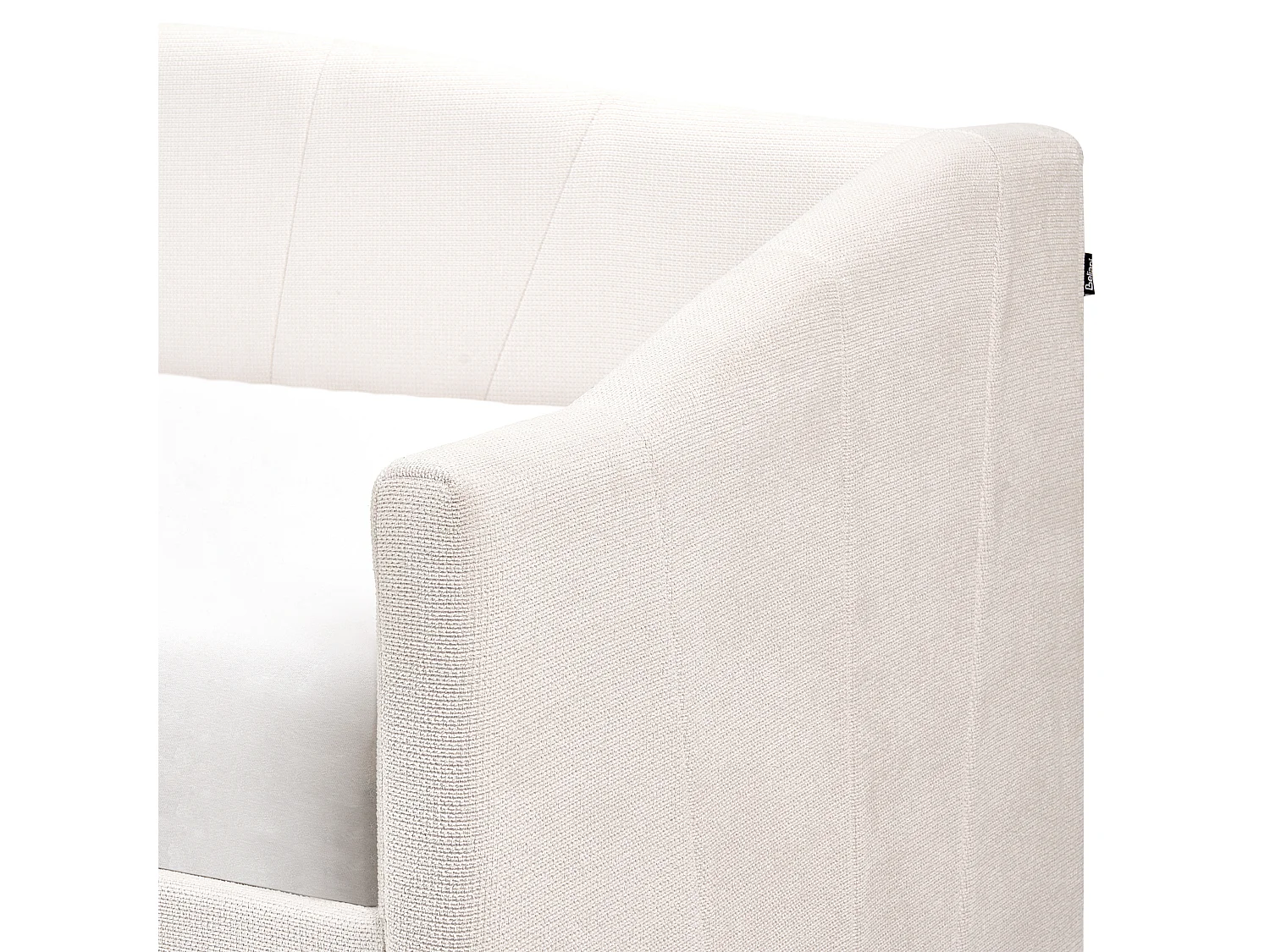 Daybed with Storage VITTEL Fabric Light Beige 90 x 200 cm (EU Single)