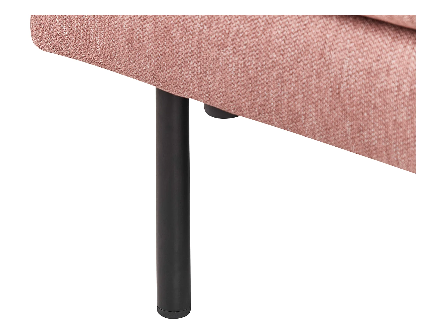 2-Sitzer Ecksofa mit hohen Metallbeinen rosa rechtsseitig Glamour Modern Breda