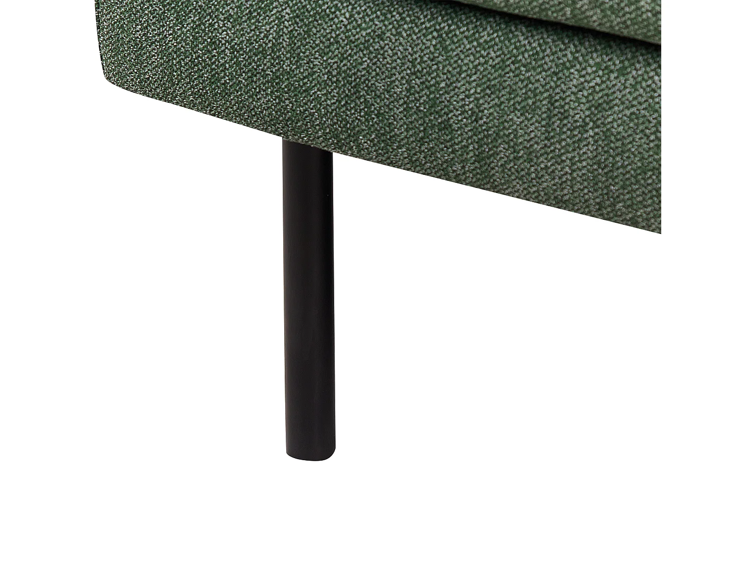 Canapé d'Angle Moderne Côté Droit Canapé 2 Places avec Pieds en Métal en Tissu Vert Foncé Dossier Rembourré Breda