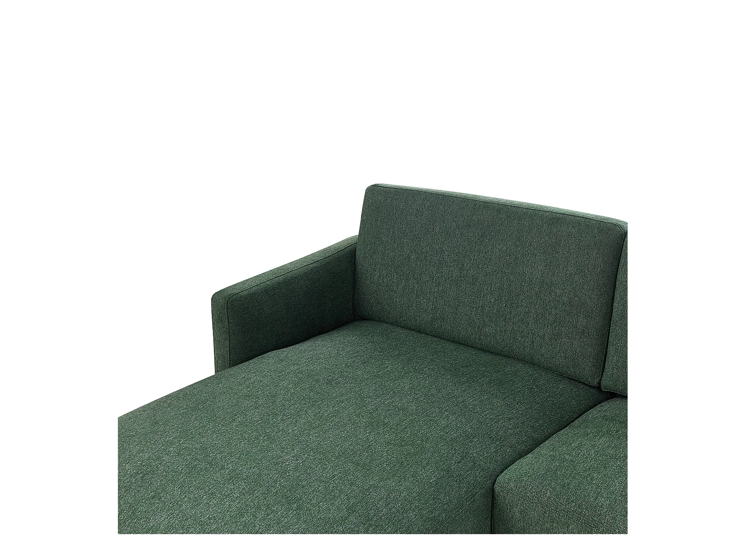 Canapé d'Angle Moderne Côté Droit Canapé 2 Places avec Pieds en Métal en Tissu Vert Foncé Dossier Rembourré Breda