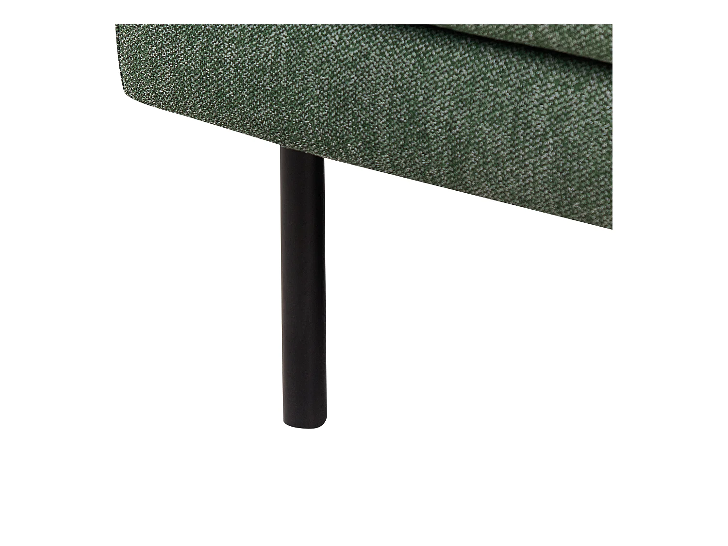 Canapé d'Angle Moderne Côté Droit Canapé 2 Places avec Pieds en Métal en Tissu Vert Foncé Dossier Rembourré Breda