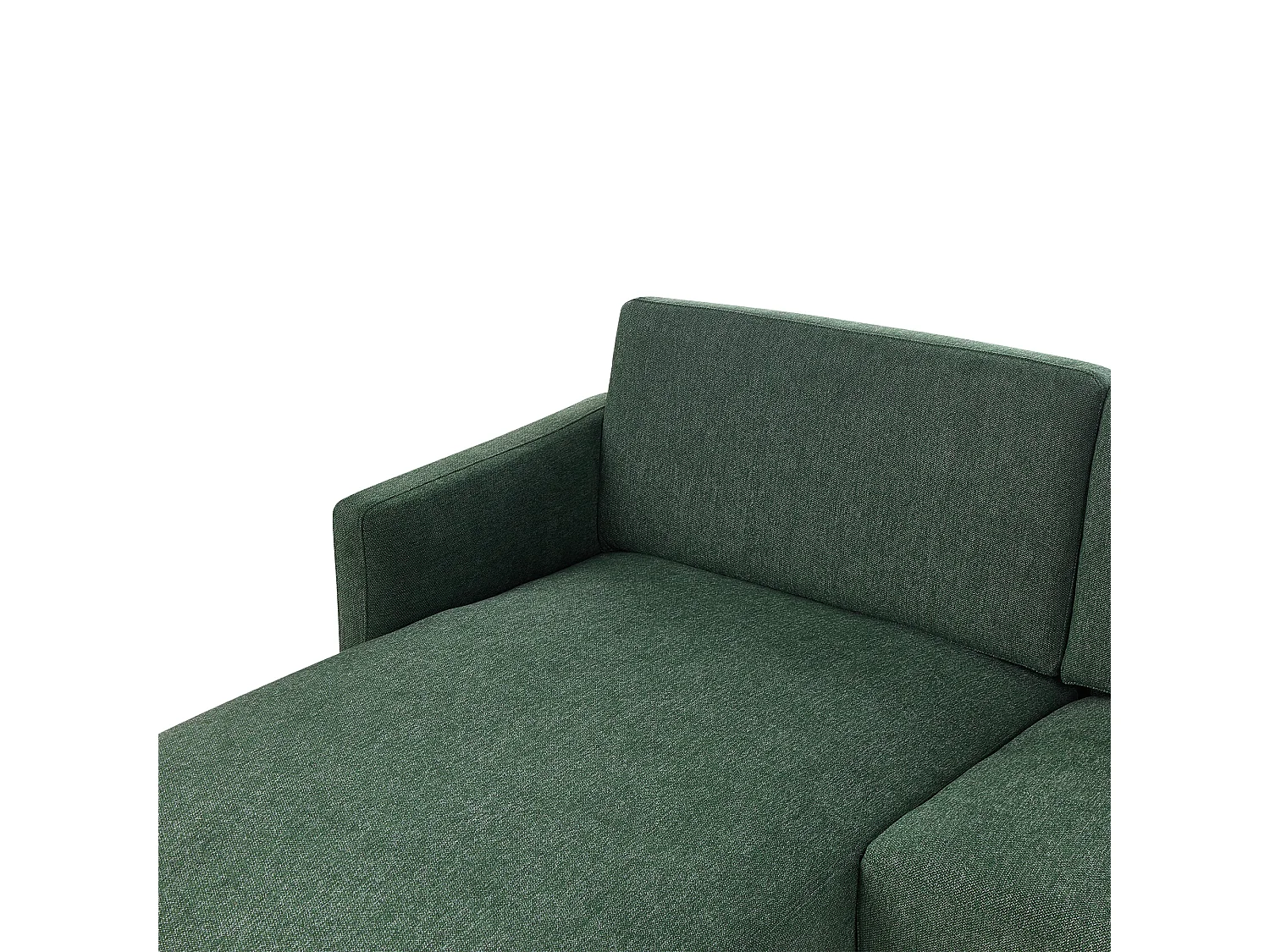 Canapé d'Angle Moderne Côté Droit Canapé 2 Places avec Pieds en Métal en Tissu Vert Foncé Dossier Rembourré Breda