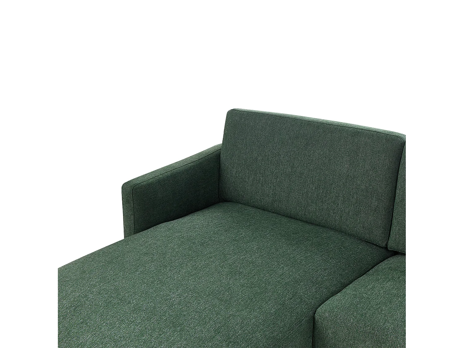 Canapé d'Angle Moderne Côté Droit Canapé 2 Places avec Pieds en Métal en Tissu Vert Foncé Dossier Rembourré Breda