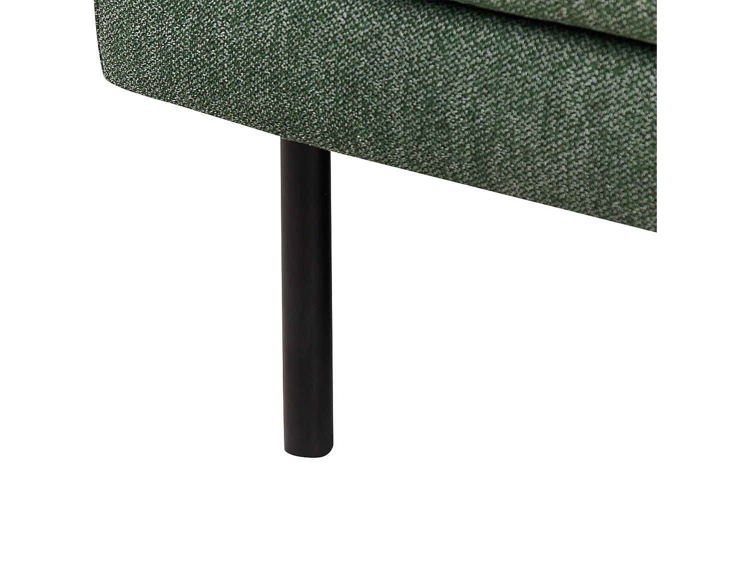 Canapé d'Angle Moderne Côté Droit Canapé 2 Places avec Pieds en Métal en Tissu Vert Foncé Dossier Rembourré Breda