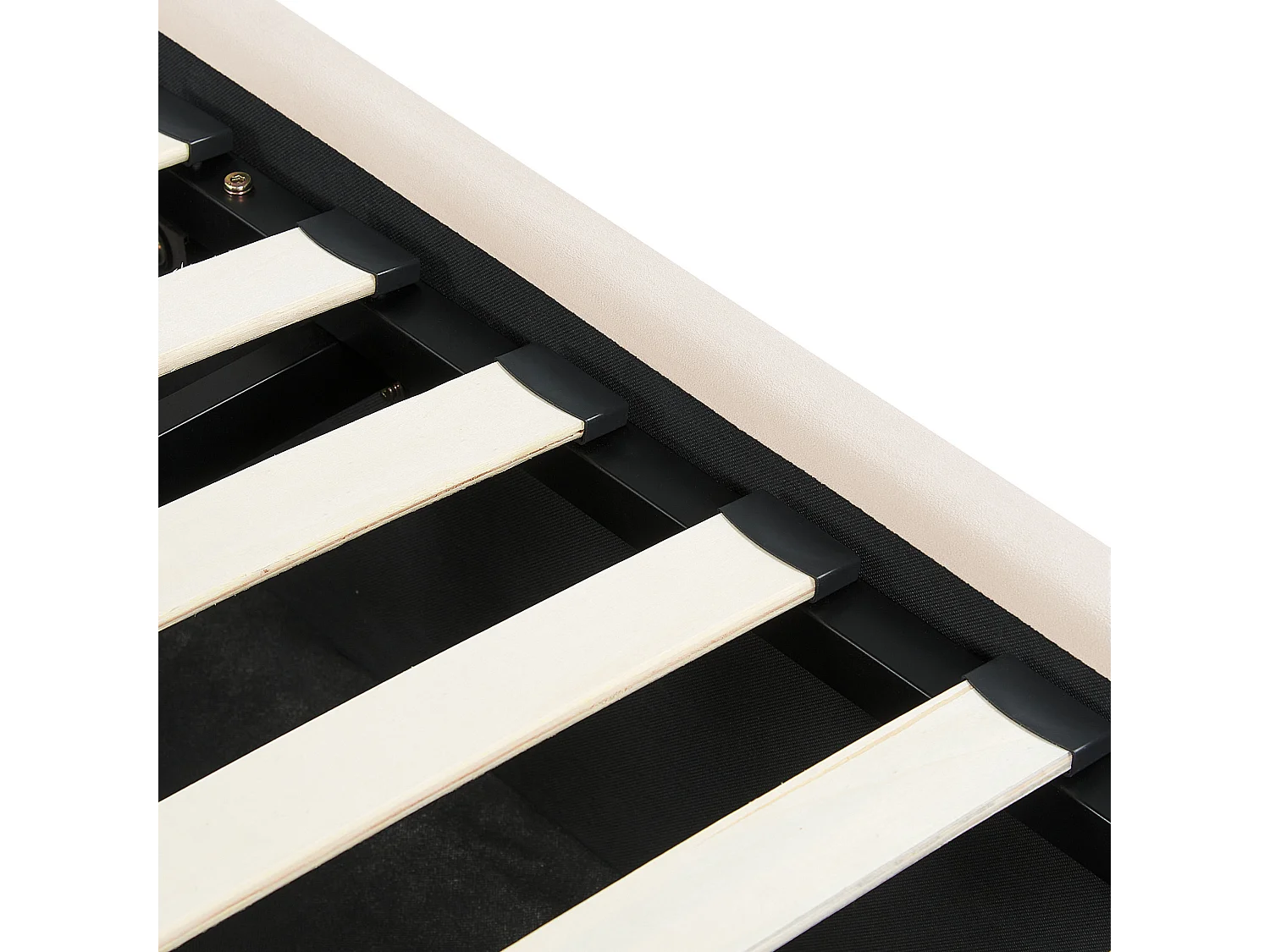 Bed met opbergruimte beige 90 x 200 cm ANET