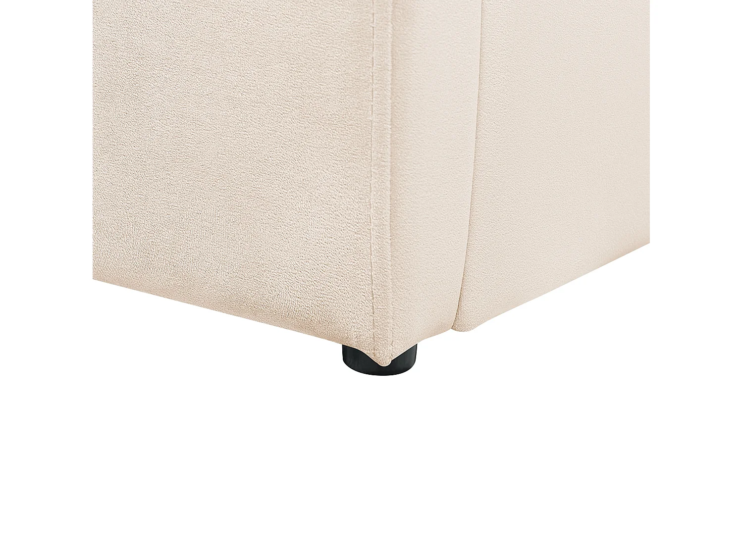 Lit avec coffre en velours beige 90 x 200 cm ANET