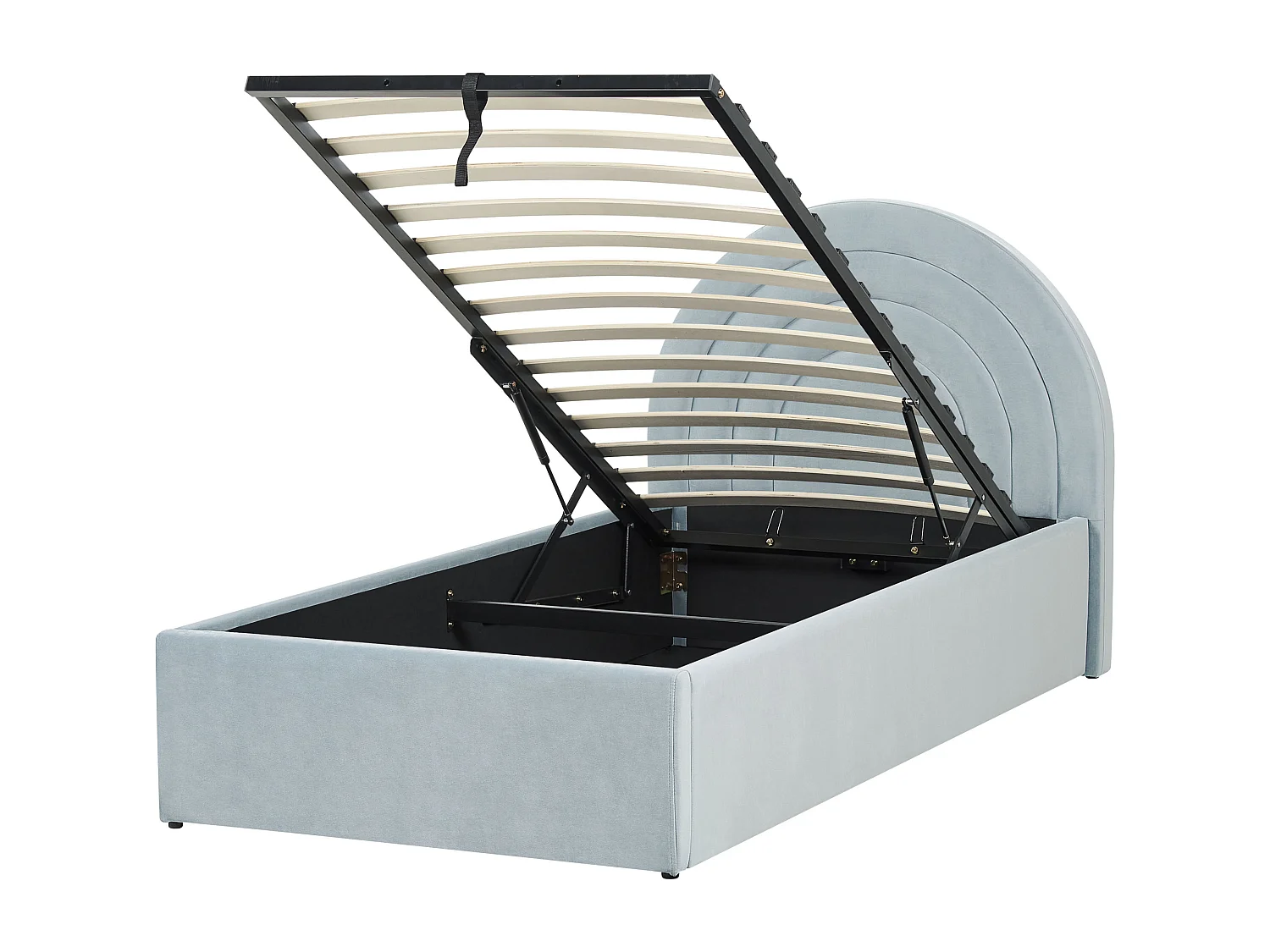 Bed met opbergruimte lichtblauw 90 x 200 cm ANET