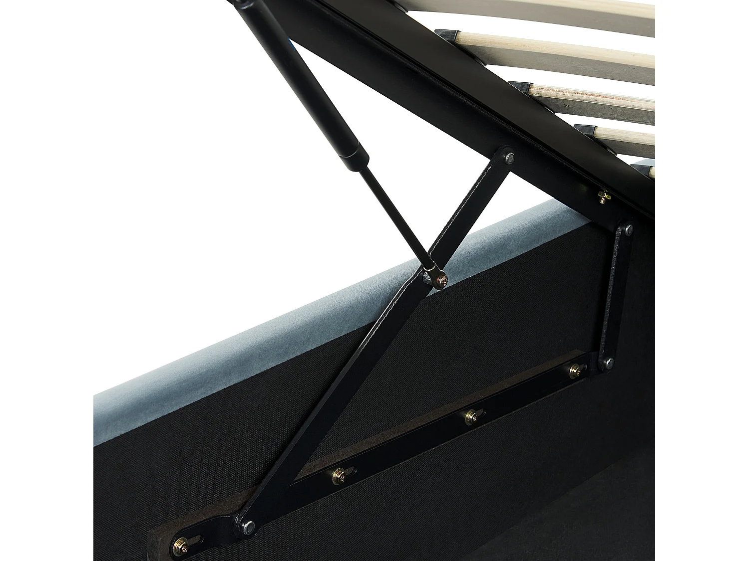 Bed met opbergruimte lichtblauw 90 x 200 cm ANET