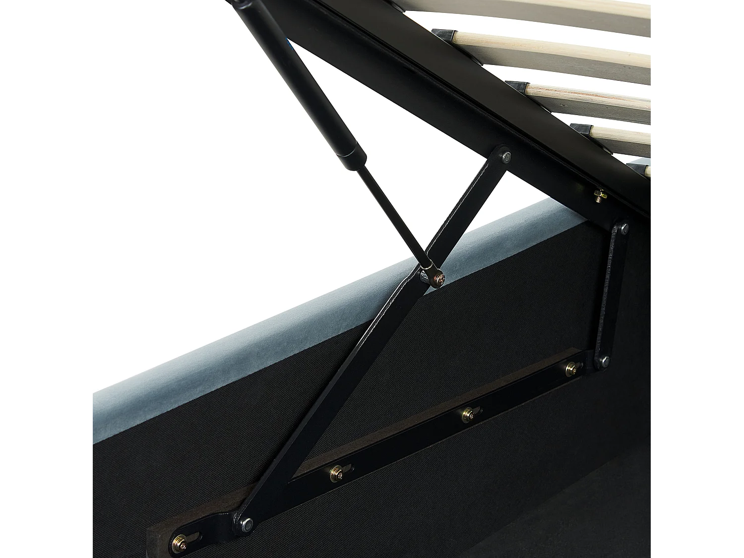 Bed met opbergruimte lichtblauw 90 x 200 cm ANET