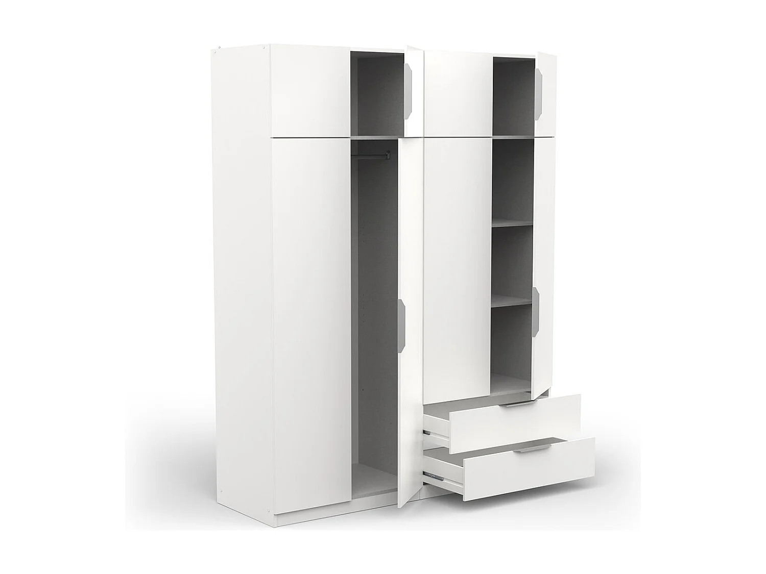 Roupeiro AMBIHOME SHADE 14 - Branco, C157xP51xA203cm