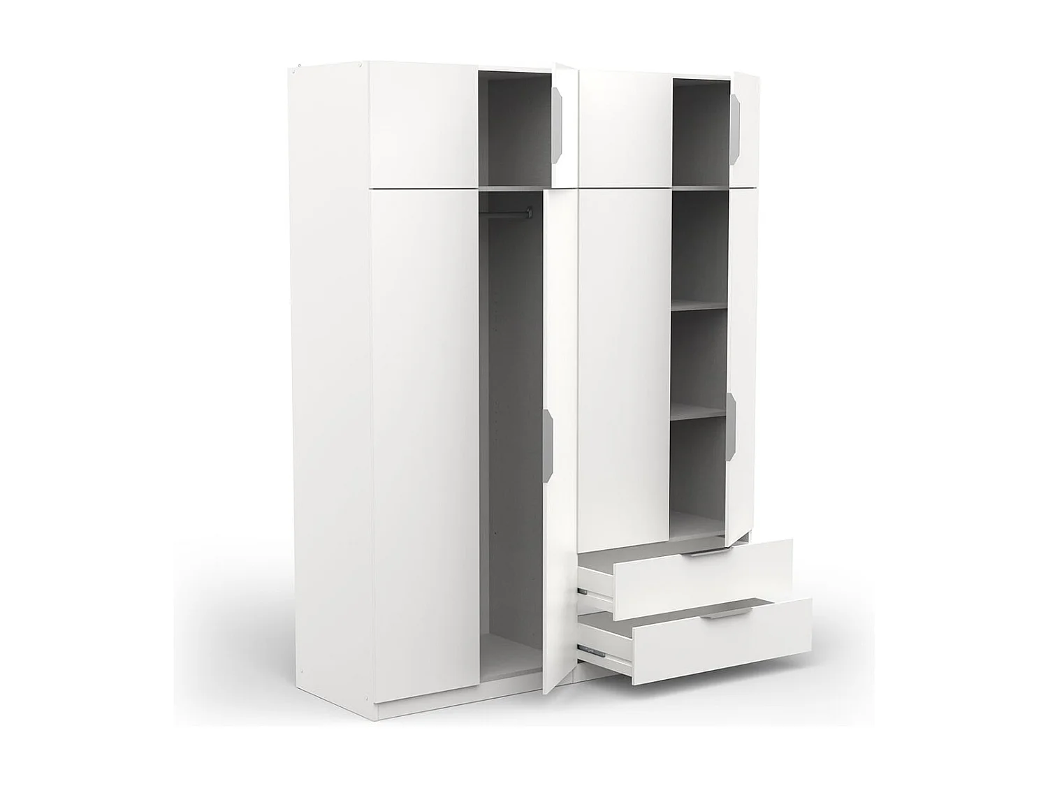 Roupeiro AMBIHOME SHADE 14 - Branco, C157xP51xA203cm