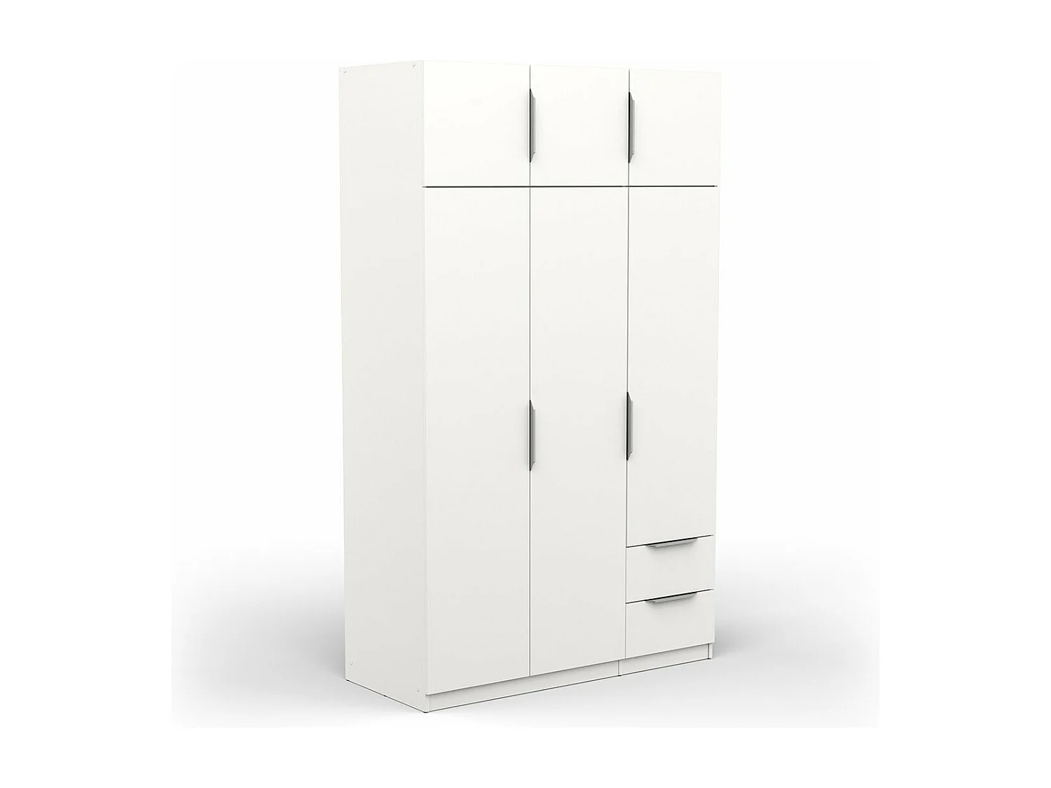 Kleiderschrank 6 Türen und 2 Schubladen Ghost - L119,4 cm