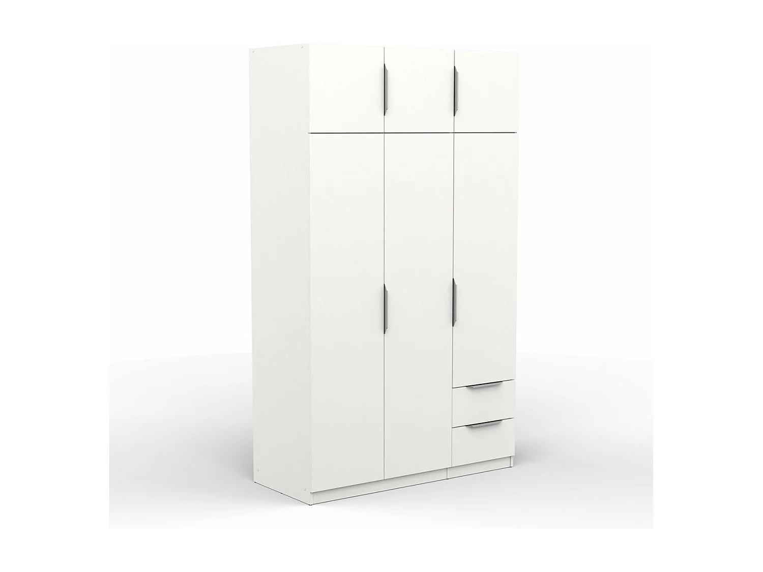 Kleiderschrank 6 Türen und 2 Schubladen Ghost - L119,4 cm