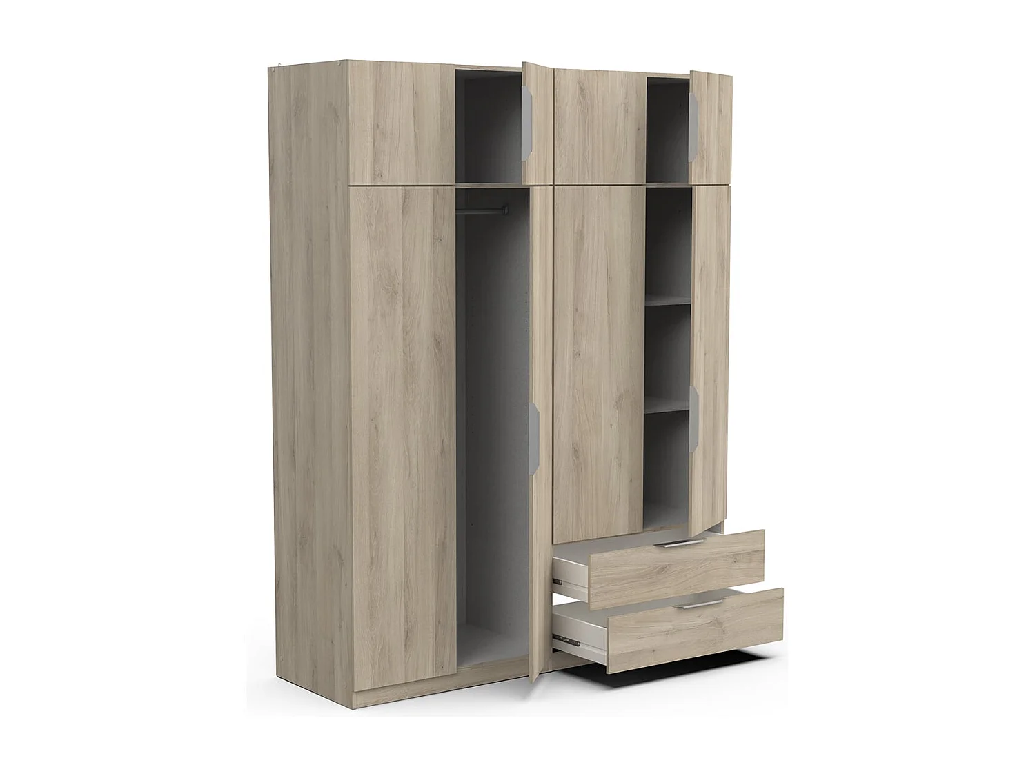 Armoire 8 Portes et 2 Tiroirs L157,3 cm - Ghost