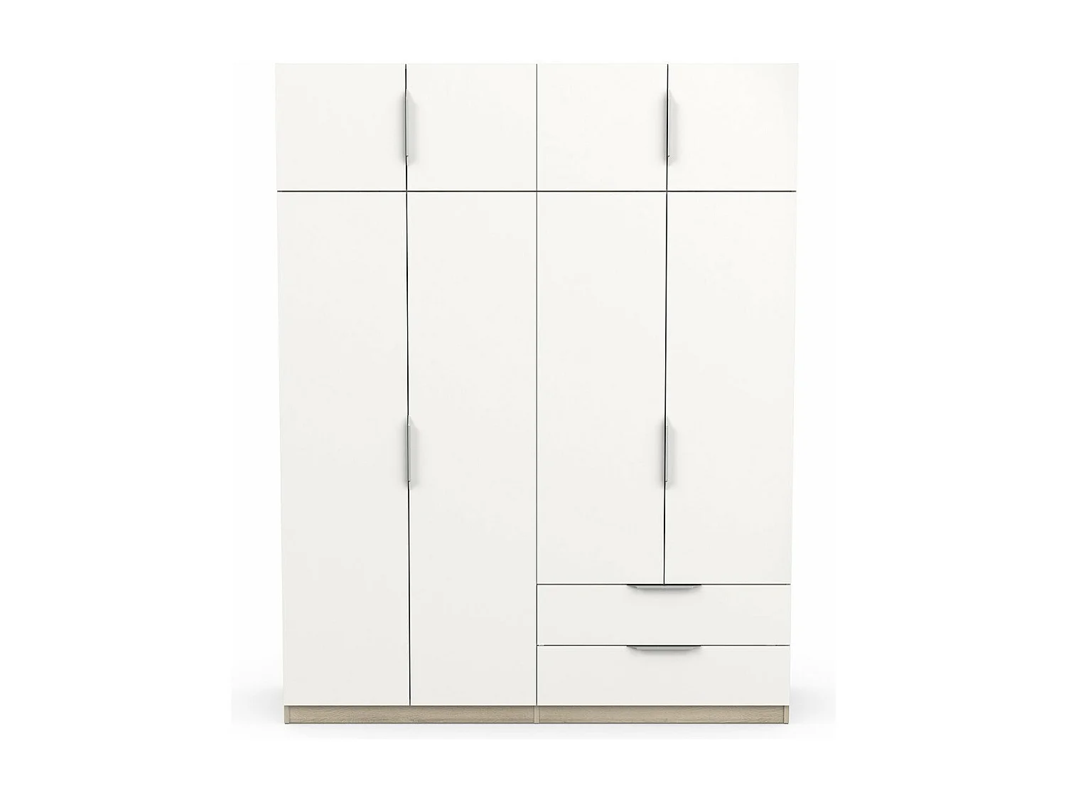 Roupeiro AMBIHOME SHADE 14 - Branco/Carvalho, C157xP51xA203cm