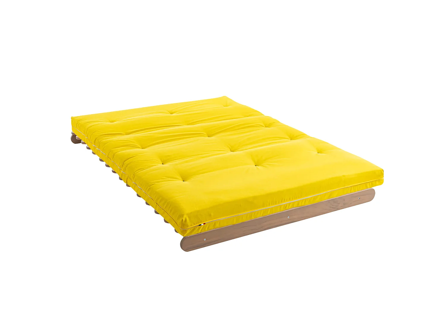 Matelas futon coeur en mousse à mémoire de forme, ocre 90x200