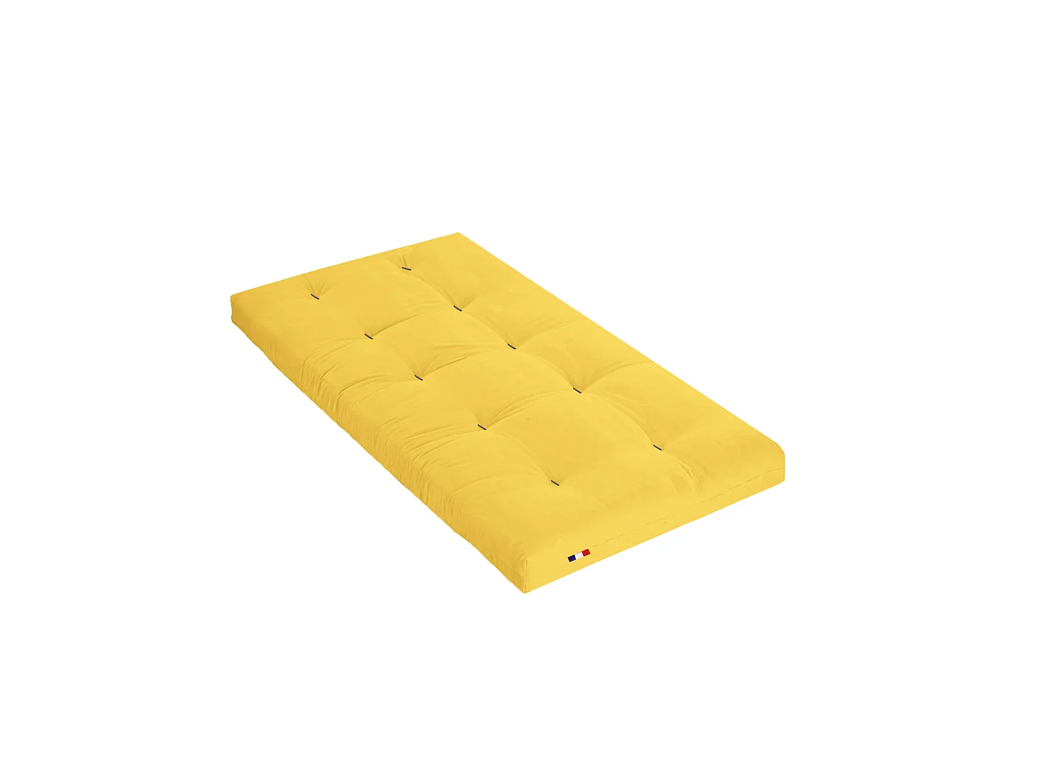 Matelas futon coeur en mousse à mémoire de forme, ocre 90x200