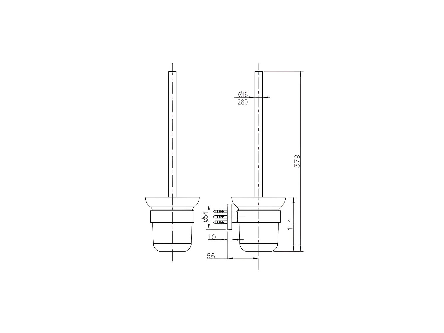 Luisa WC-Bürste grau Essebagno