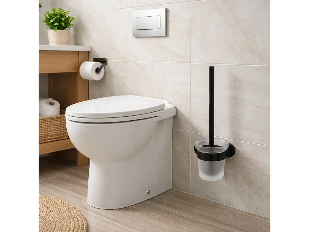 Luisa scopino con supporto nero Essebagno