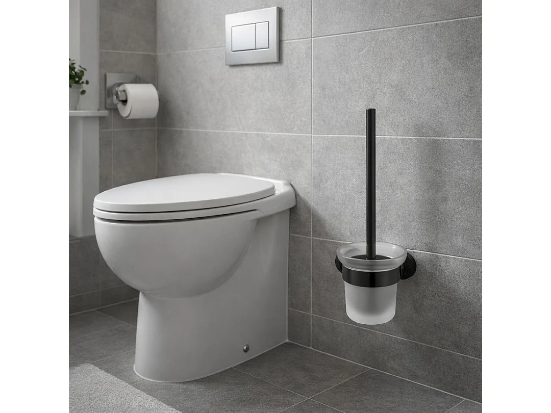 Luisa scopino con supporto nero Essebagno