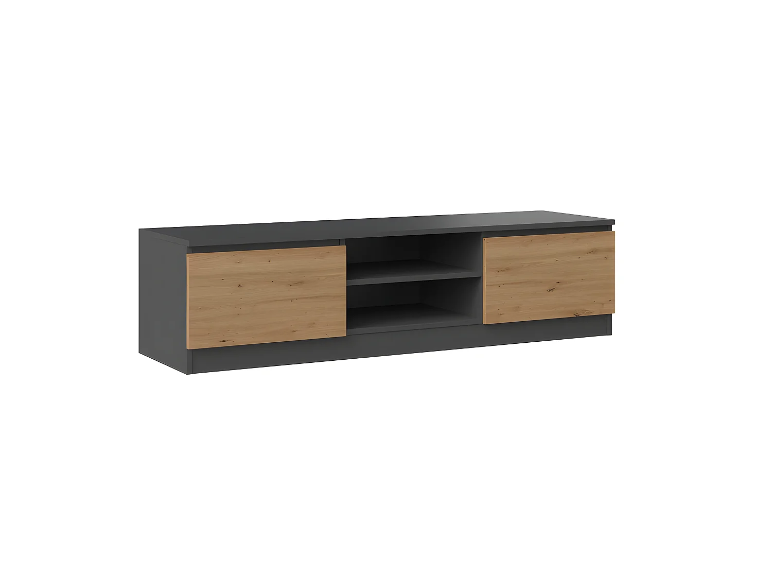 TIVOLI - Mobile TV in stile moderno - 140x40x36cm - 2 nicchie + 2 ante - Porta TV/attrezzature audio