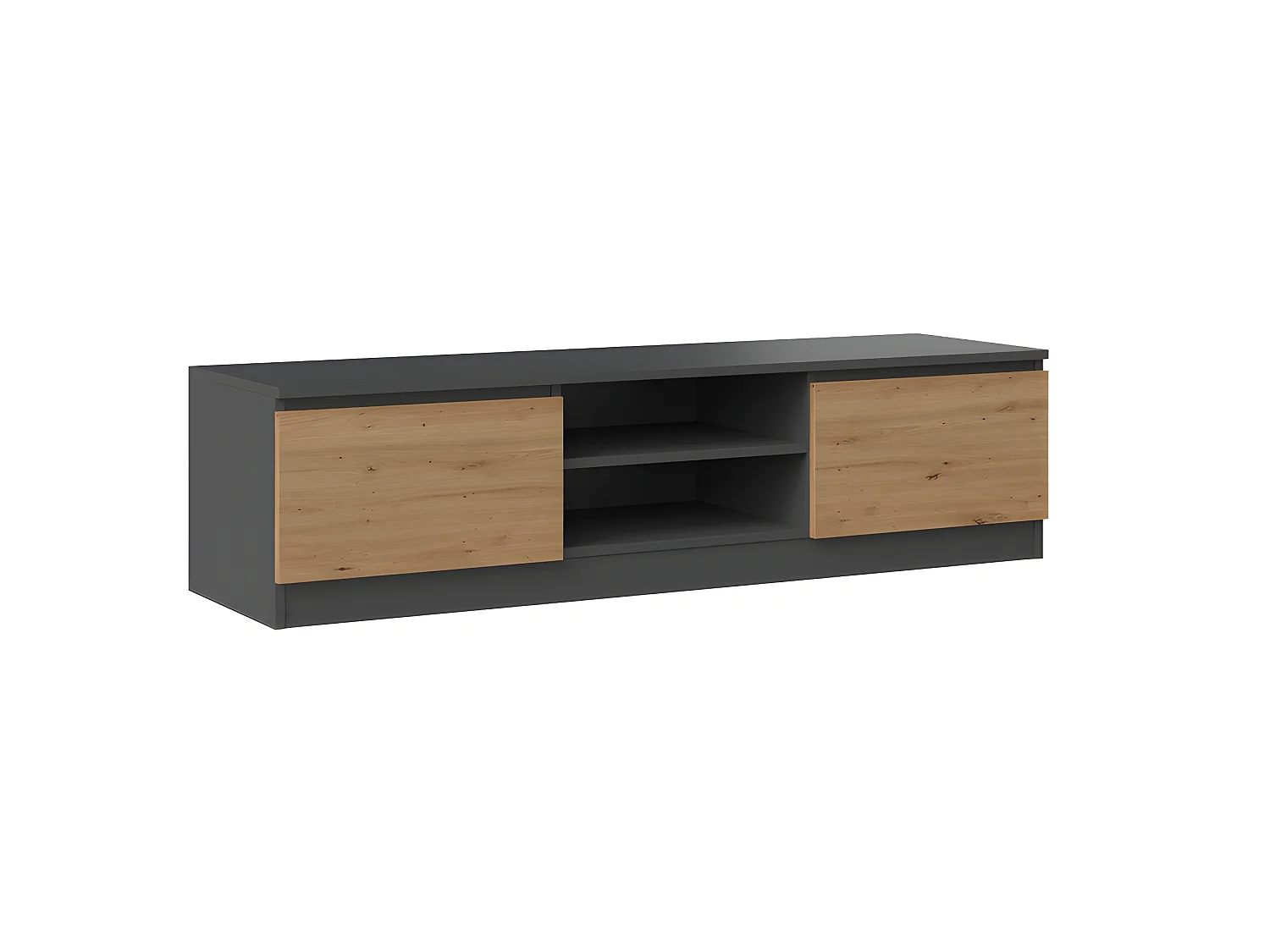 TIVOLI - Mobile TV in stile moderno - 140x40x36cm - 2 nicchie + 2 ante - Porta TV/attrezzature audio