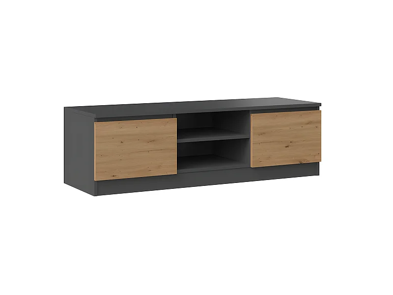 TIVOLI - Mobile TV in stile moderno - 120x40x36cm - 2 nicchie + 2 ante - Porta TV/attrezzature audio