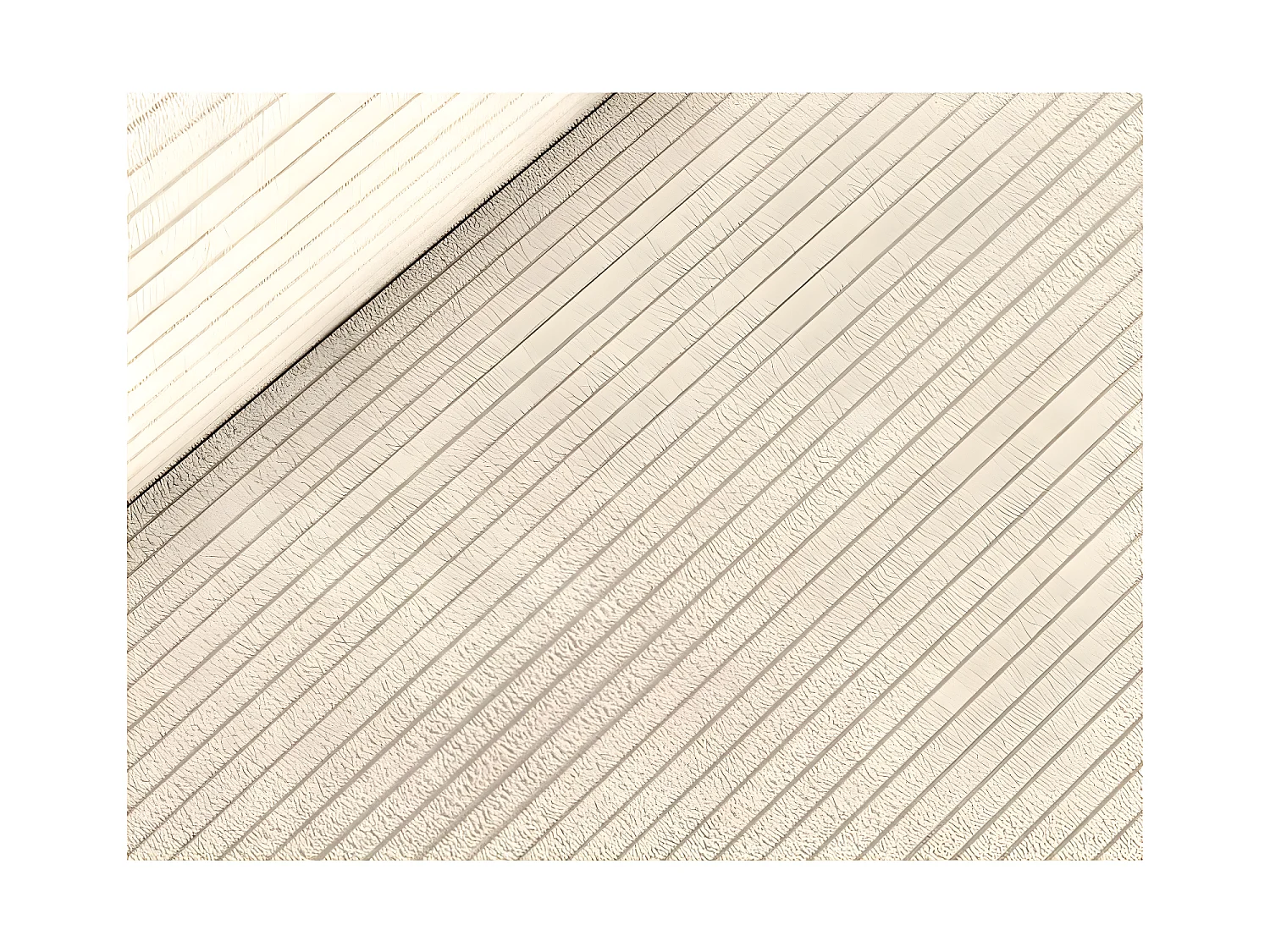 Canapé d'angle fixe ATEMIS convertible avec coffre en velours cotelé - Beige