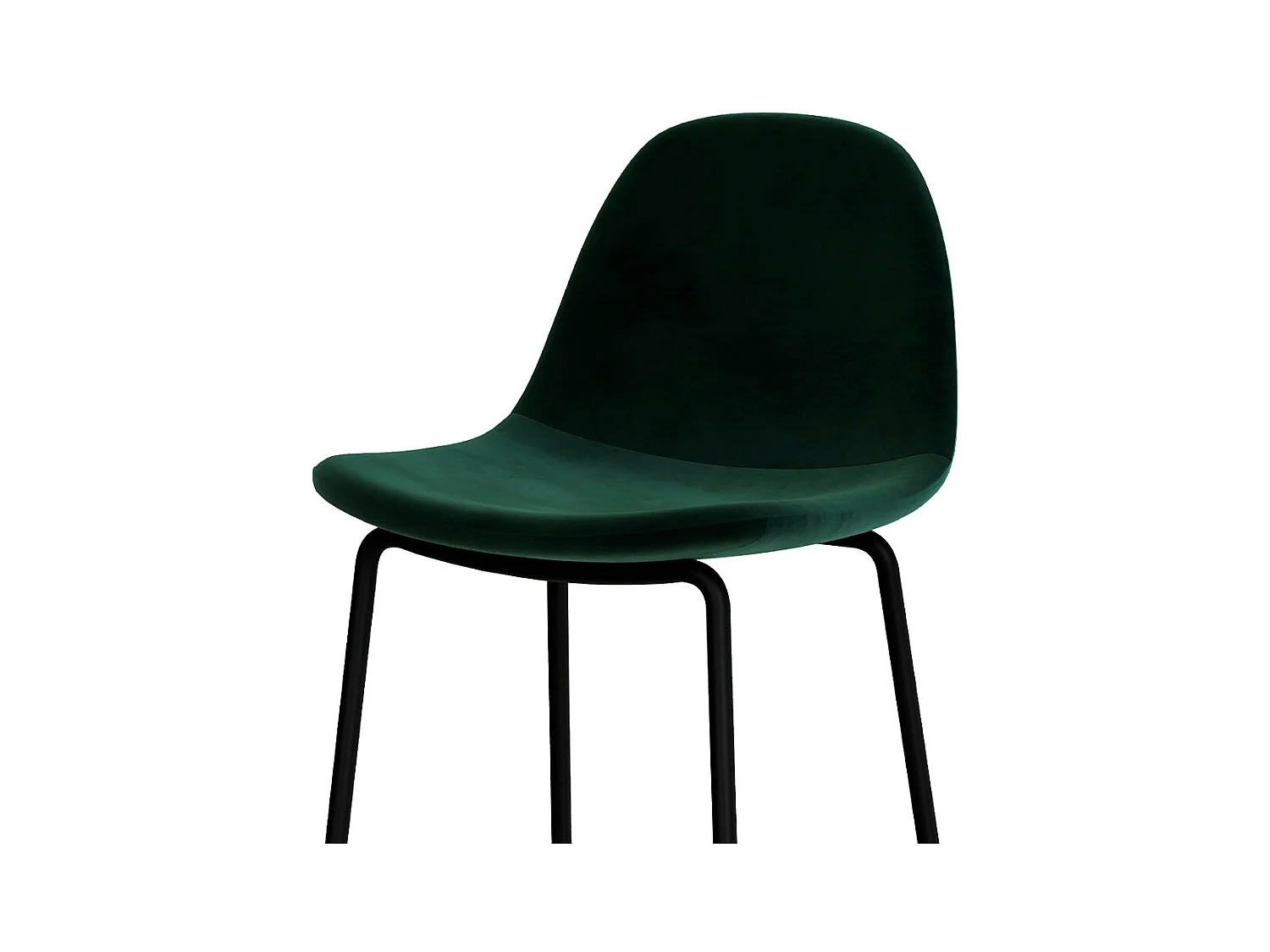 Set de 2 sillas para isla de cocina en terciopelo verde oscuro 65 cm - Henrik