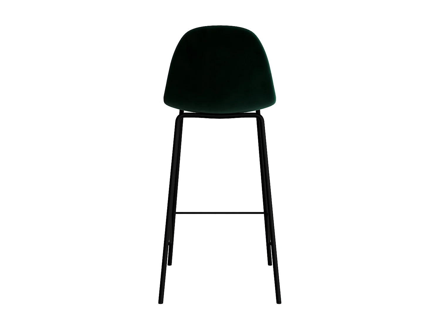 Set de 2 sillas para isla de cocina en terciopelo verde oscuro 65 cm - Henrik