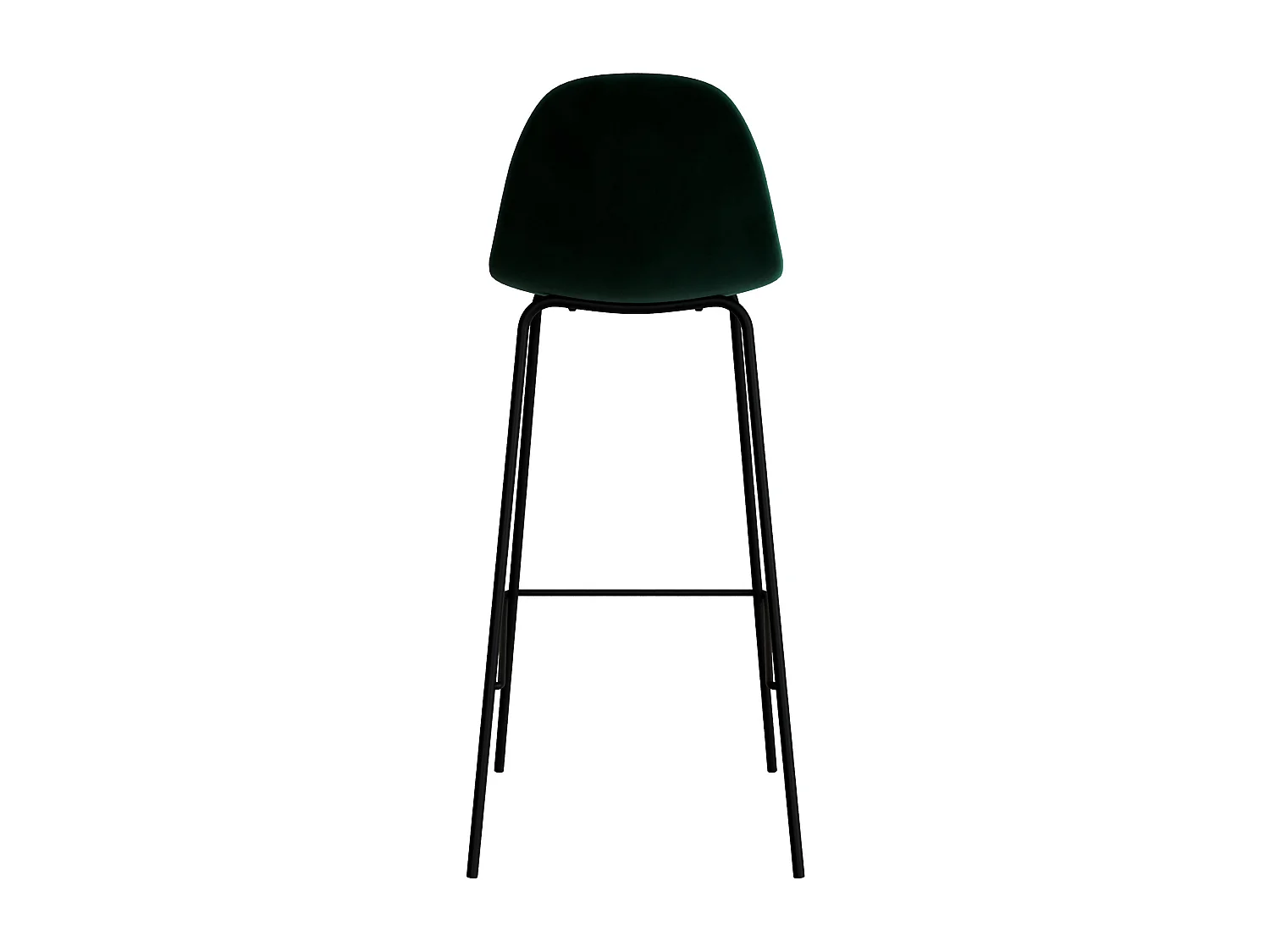 Set de 2 sillas de bar en terciopelo verde oscuro 75 cm - Henrik