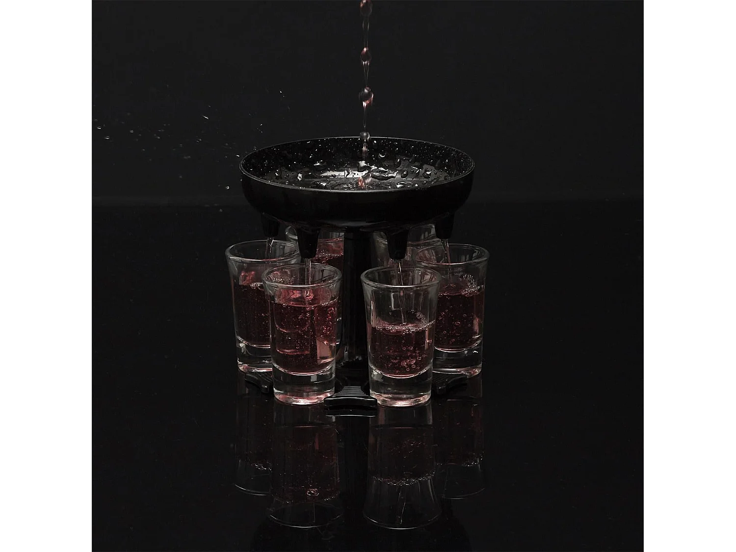 Distributeur De 6 Verres A Shooter Noir, Transparent