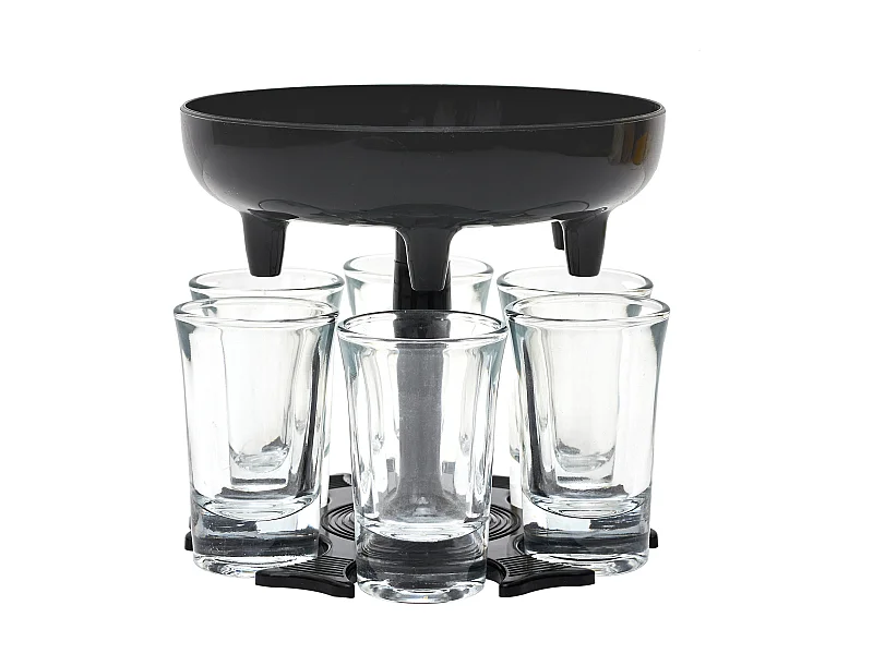 Distributeur De 6 Verres A Shooter Noir, Transparent