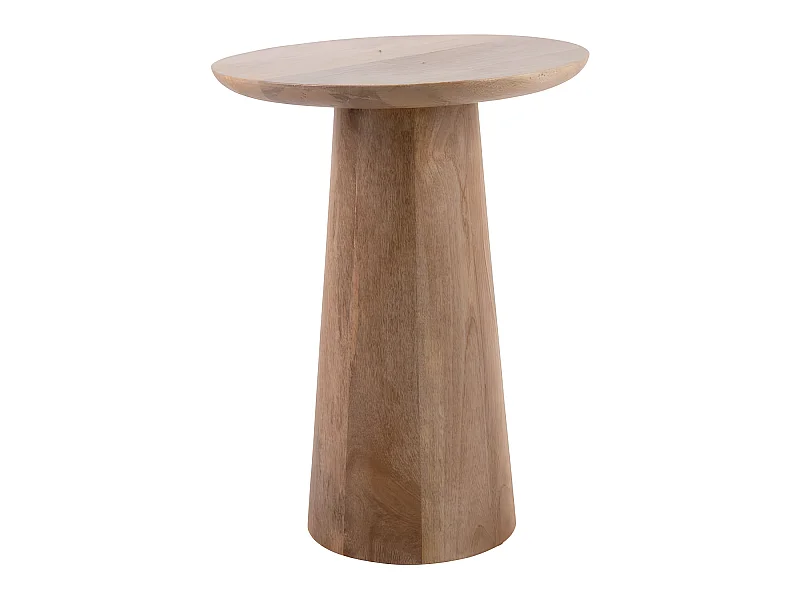 Force - Table d’appoint en bois de manguier ø35,5cm - Bois clair