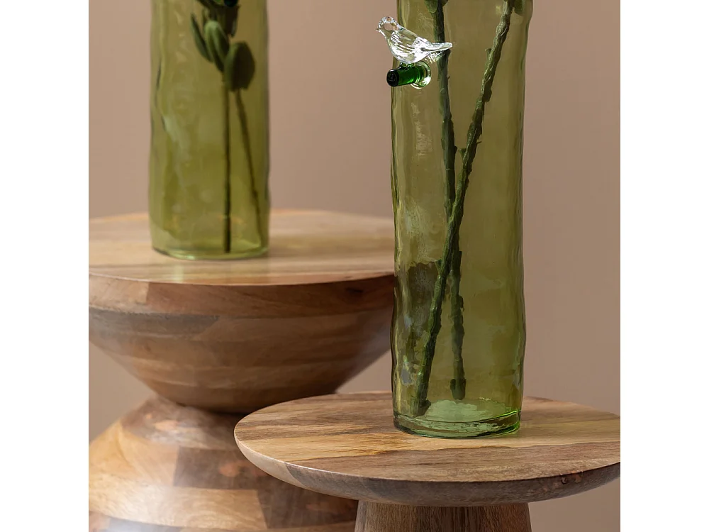 Force - Table d’appoint en bois de manguier ø30cm - Bois clair