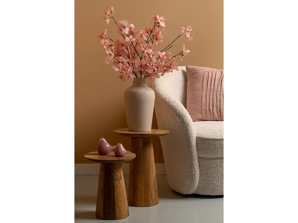 Force - Table d’appoint en bois de manguier ø30cm - Bois clair