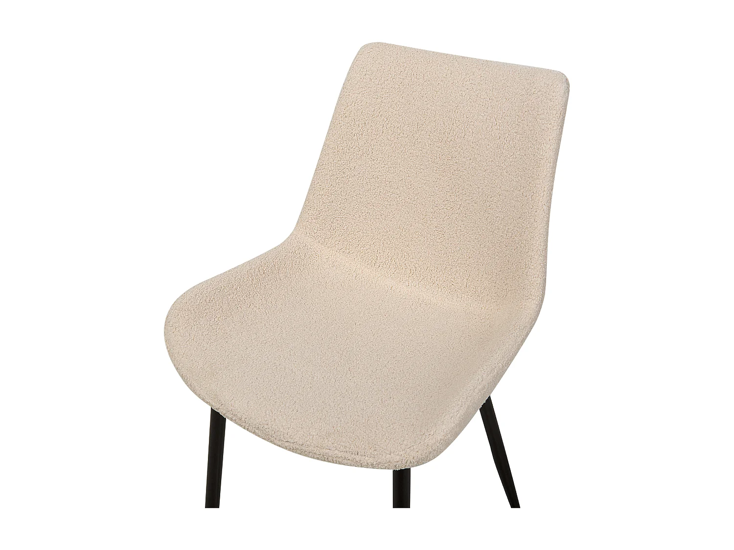 Lot de 2 chaises de salle à manger AVILLA Bouclé Beige