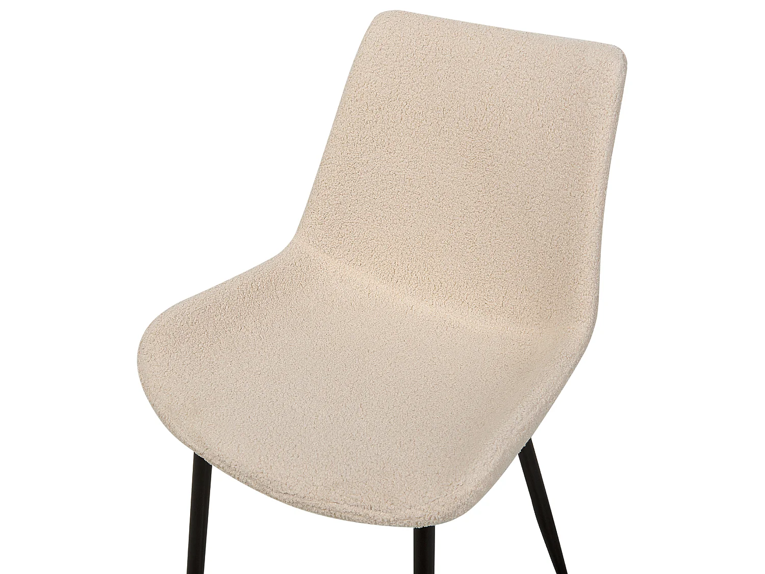 Lot de 2 chaises de salle à manger AVILLA Bouclé Beige
