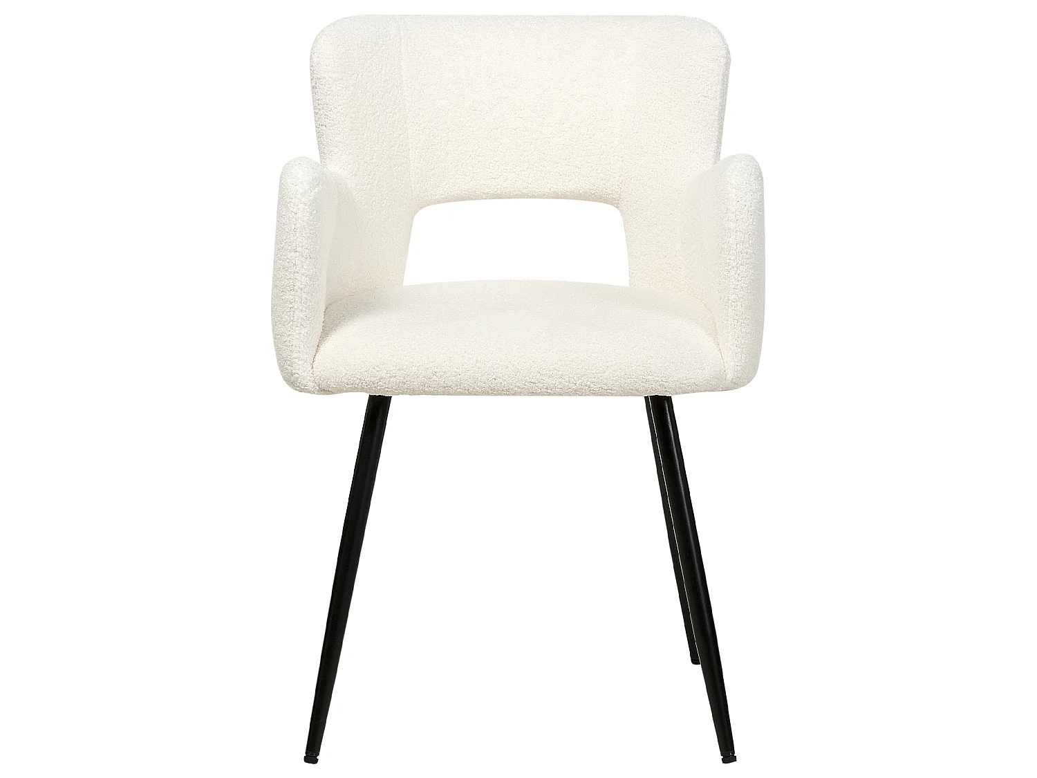 Set van 2 eetkamerstoelen SANILAC Bouclé Wit