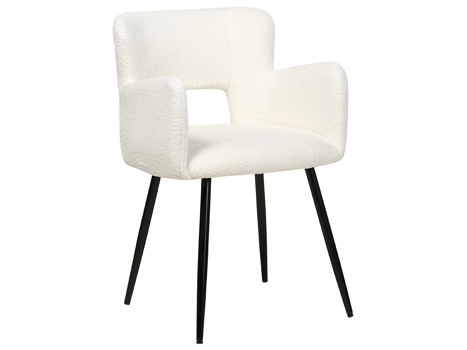 Set van 2 eetkamerstoelen SANILAC Bouclé Wit