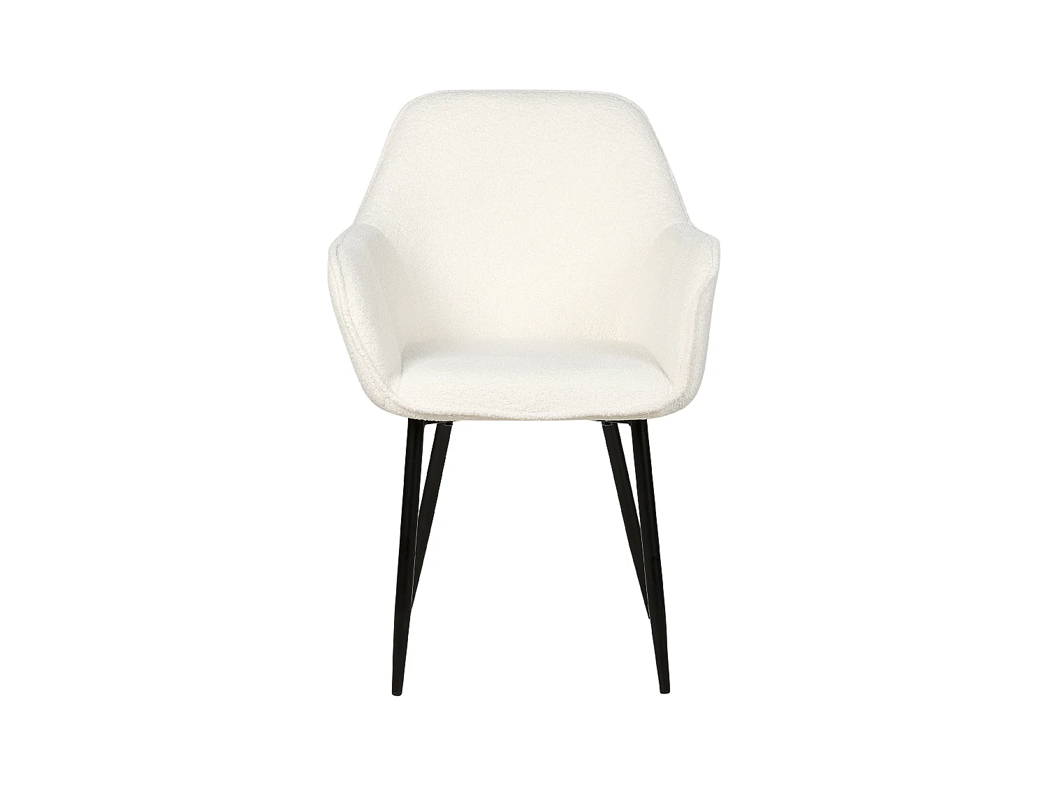 Set van 2 eetkamerstoelen ALDEN Bouclé Wit