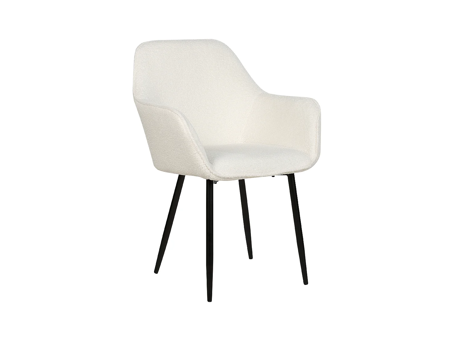 Set van 2 eetkamerstoelen ALDEN Bouclé Wit