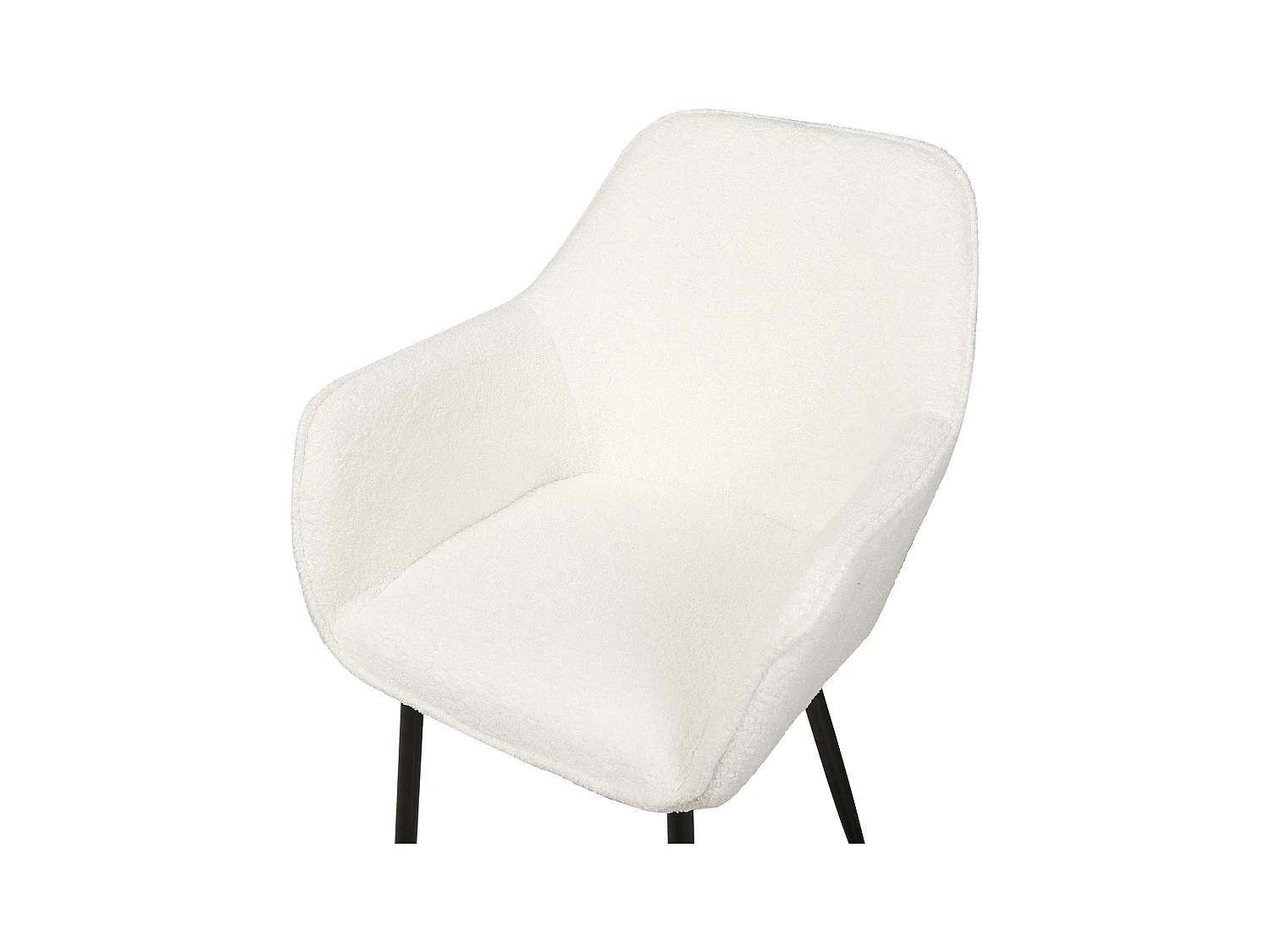 Set van 2 eetkamerstoelen ALDEN Bouclé Wit