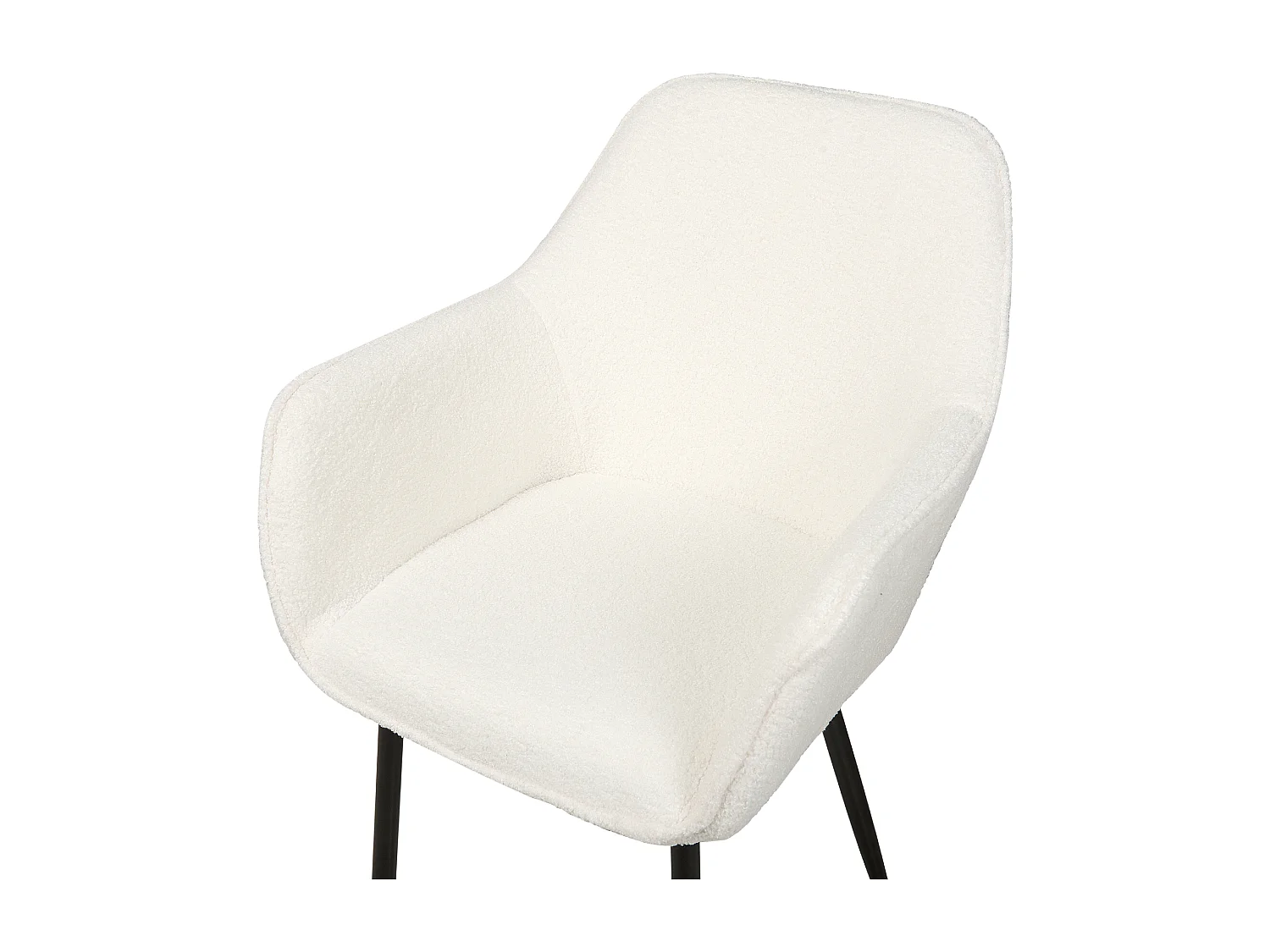 Set van 2 eetkamerstoelen ALDEN Bouclé Wit