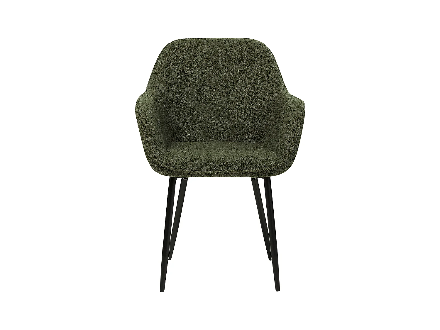 Lot de 2 chaises de salle à manger ALDEN Bouclé Vert foncé